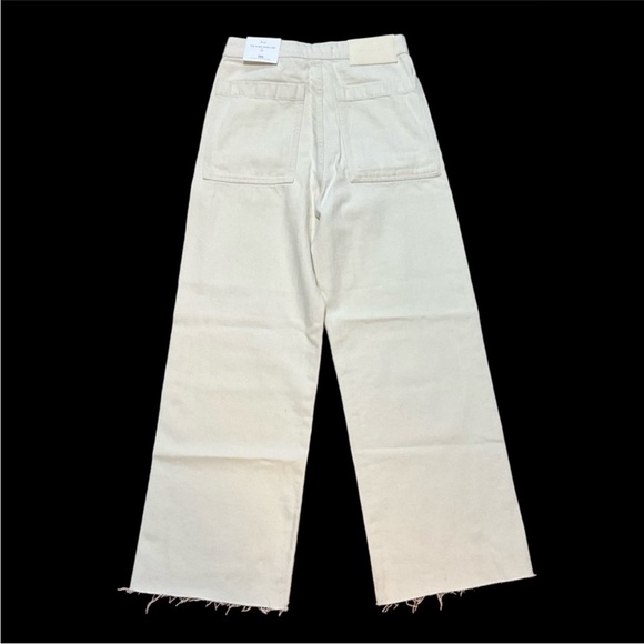 NWT Zara The Alma Wide Leg Denim in Ecru - Picture 10 of 15